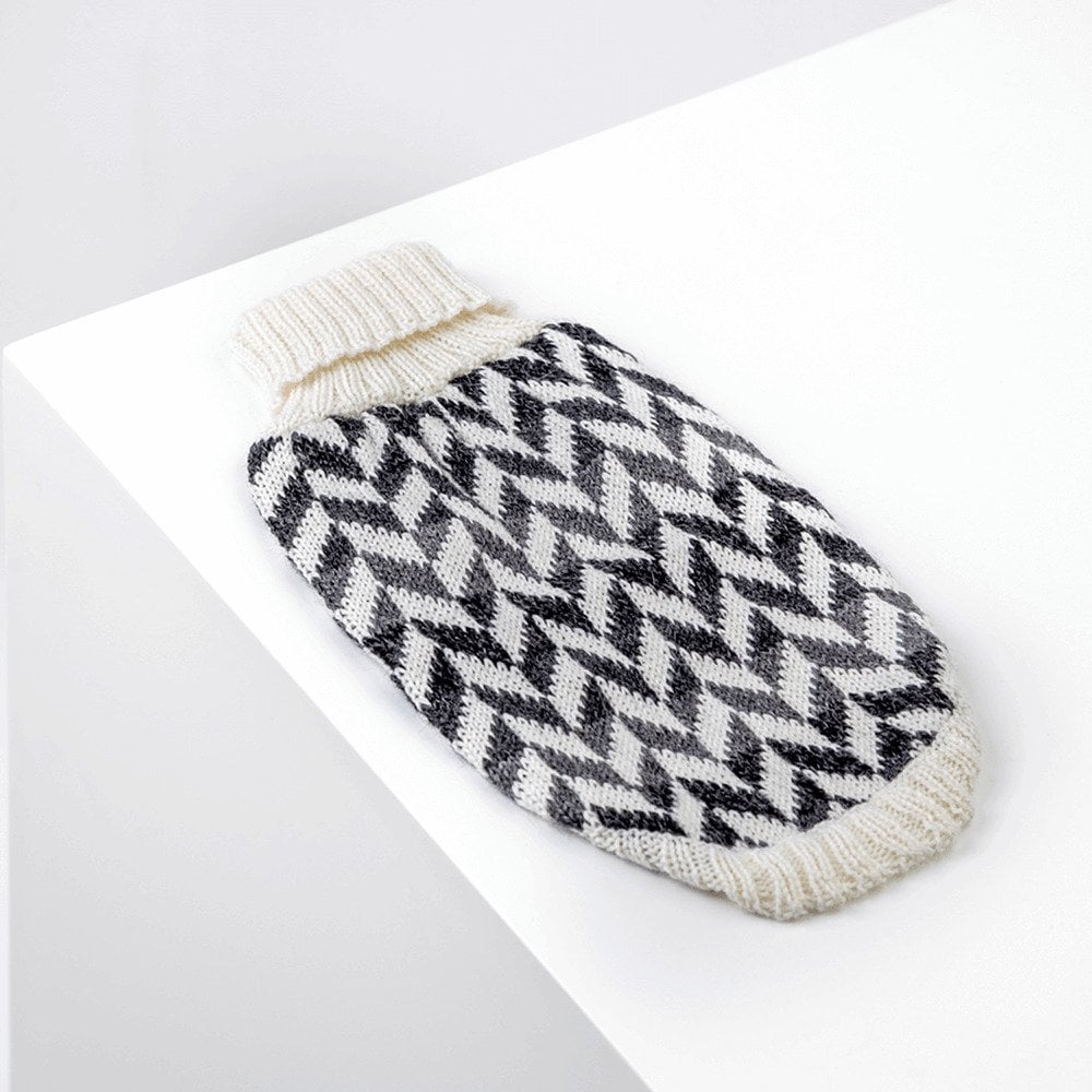 Herringbone black/white - Alpaca Sweater