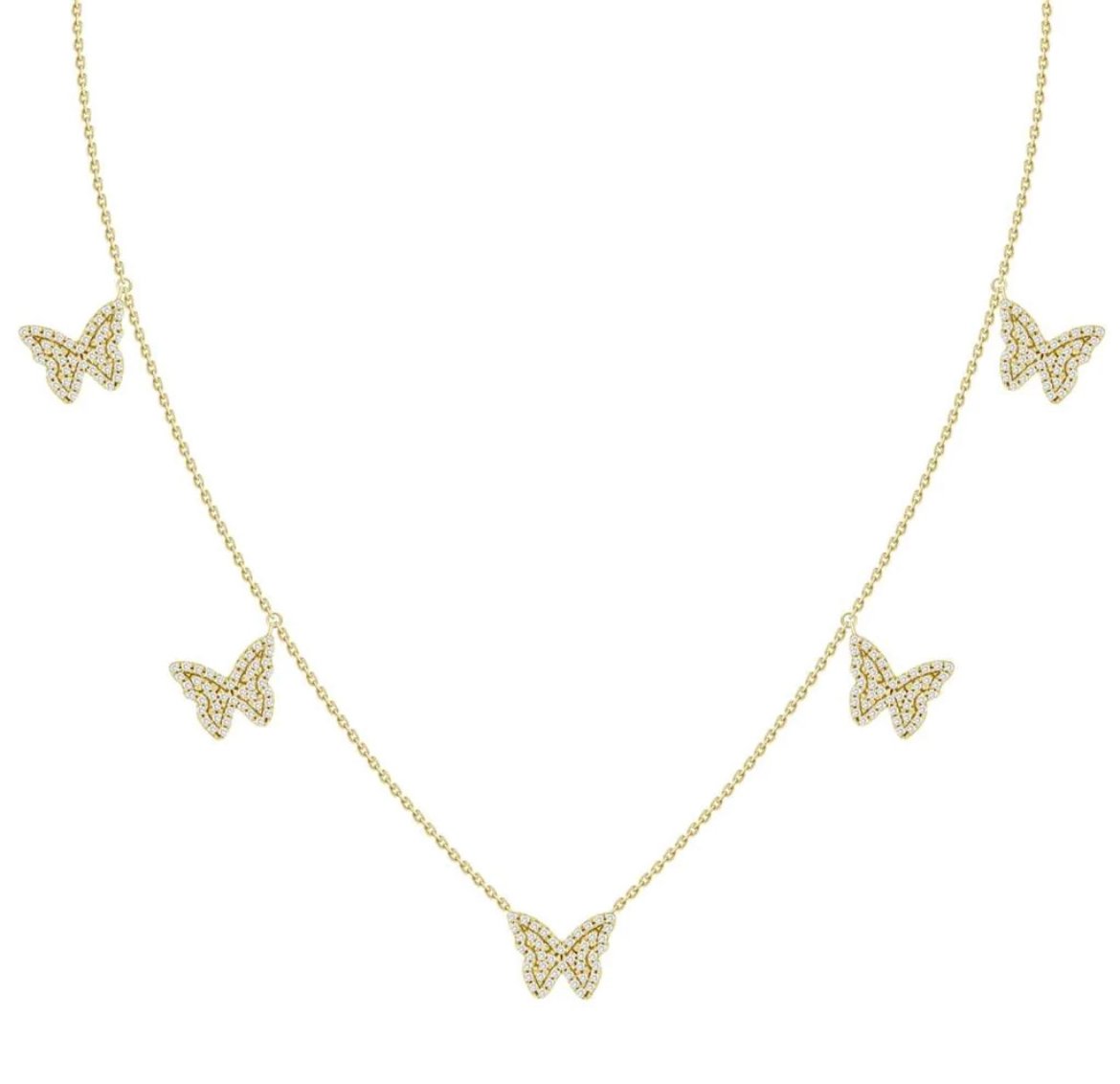 Pave Butterfly Necklace - Alexis Jae Jewelry