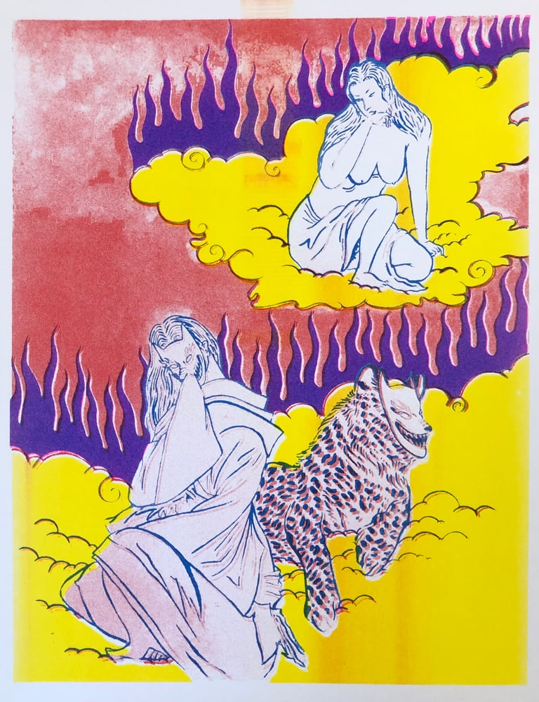 Fire is Coming Risograph Print