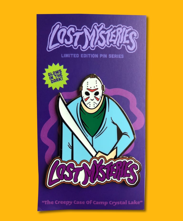 The Creepy Case of Camp Crystal Lake Lost Mysteries 2" Enamel Pin (Glows In Dark!)