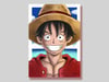 Print Luffy A5 ou A4. Signé à la main