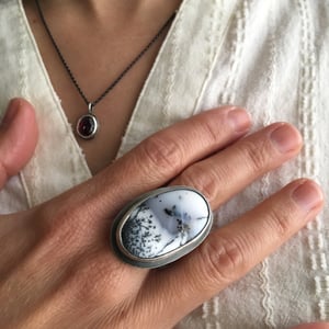 Image of Dendritic Opal & Sterling Silver Ring