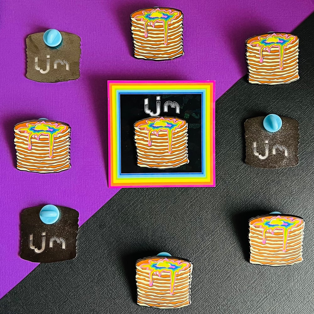 Image of Trippy Pancakes Enamel Pin