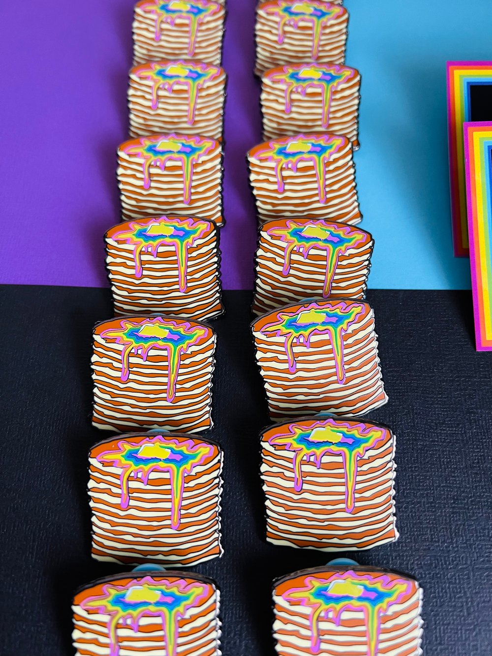 Image of Trippy Pancakes Enamel Pin