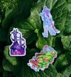 Pack 3 Stickers - (1 Luminescent Sticker + 2 holographic stickers)
