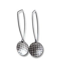 Image 1 of Round Checkerboard earrings
