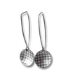 Round Checkerboard earrings