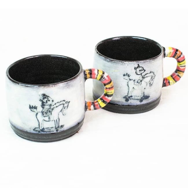 SQUIRREL'S ROCKING RIDE espresso cups (set of two)