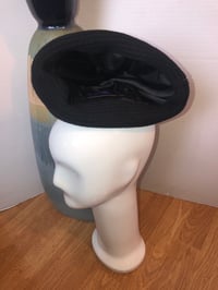 Image 5 of H.O.D. Knitted Brim Hat With Blue Velvet Pattern Crown and Black Knitted Brim 