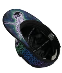 Image 3 of The JellyFish Nebula-SNAPBACK- Glow in the dark String Cheese Incident tribute hat 