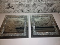 Image 2 of CRUSHED GLASS SQUARE MIRROR TRAY 