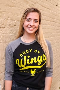Image 1 of Body by wings baseball style T-Shirt