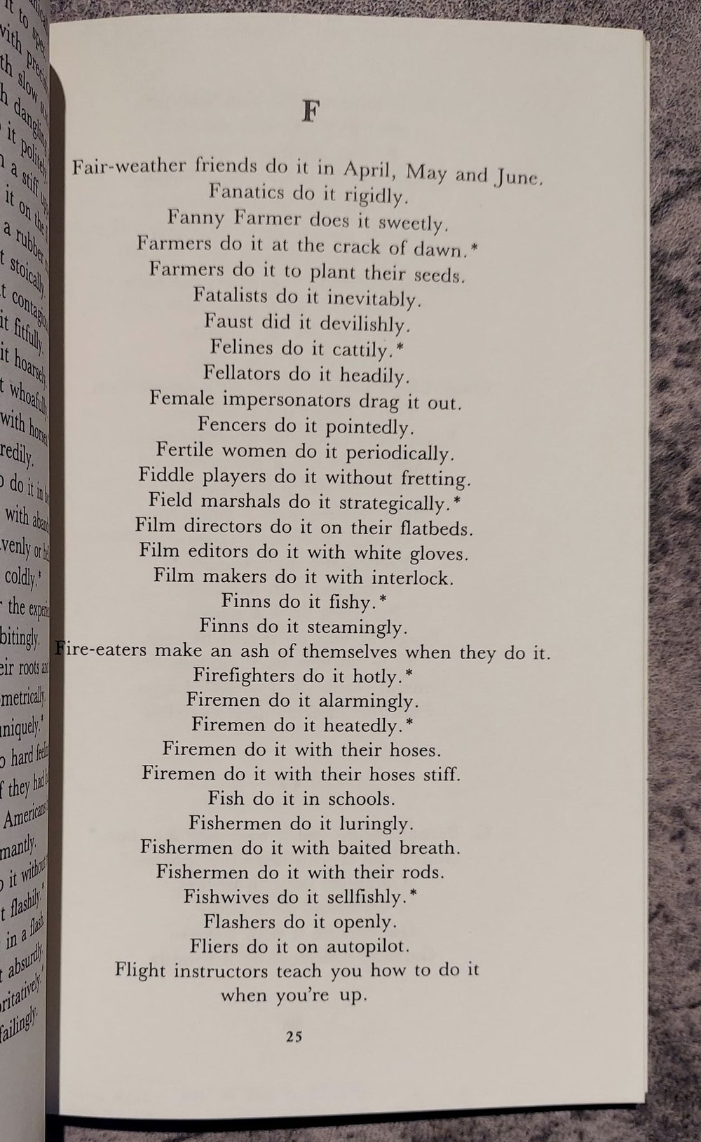 How Do They Do It? A Collection of Wordplays Revealing the Sexual Proclivities of Man and Beast