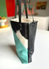 COLLAGE LEATHER TOTE -  TURQUOISE  Image 2