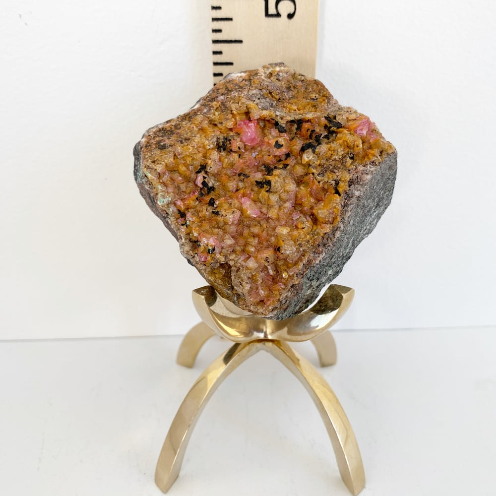 Image of Cobalt Calcite no.21 + Brass Claw Stand