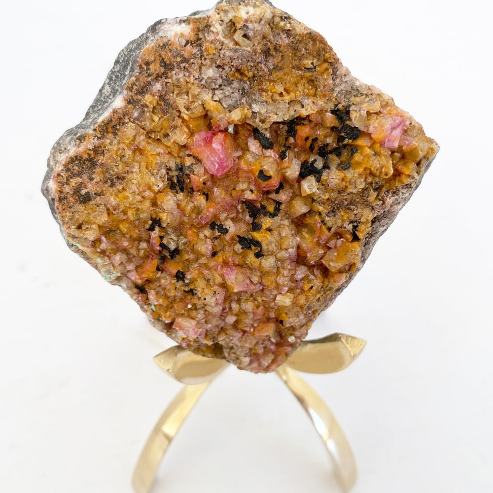 Image of Cobalt Calcite no.21 + Brass Claw Stand