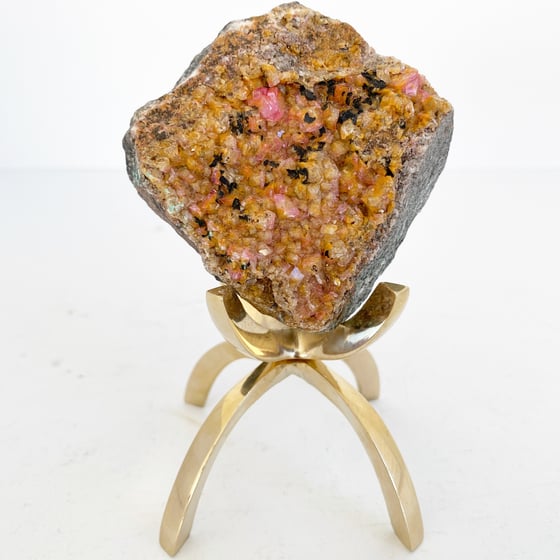 Image of Cobalt Calcite no.21 + Brass Claw Stand