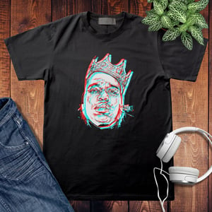 Image of NOTORIOUS BIG TRIBUTE 3D GLITCHED Unisex t-shirt