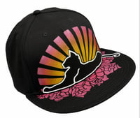 Image 2 of Cats Down Under the Stars Glow in the dark Snapback Hat 