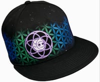 Image 2 of The JellyFish Nebula-SNAPBACK- Glow in the dark String Cheese Incident tribute hat 