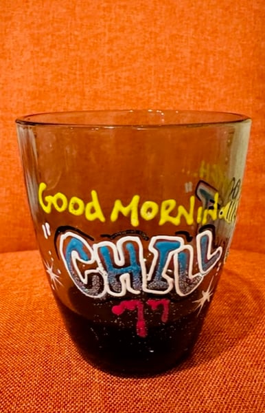 Image of Lonnie Bee's "Chill" Glass Sip Cup 