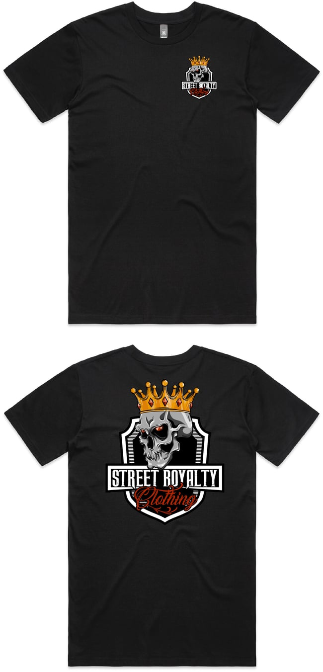 Street Royalty Black Skull T-Shirt