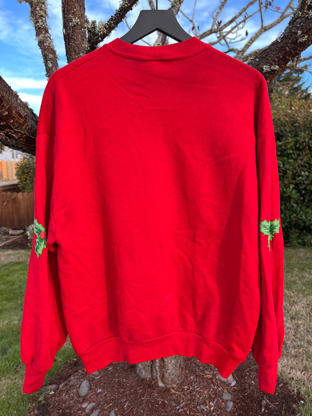 Vintage Jerzees Holly Puff Paint Sweatshirt (XL)