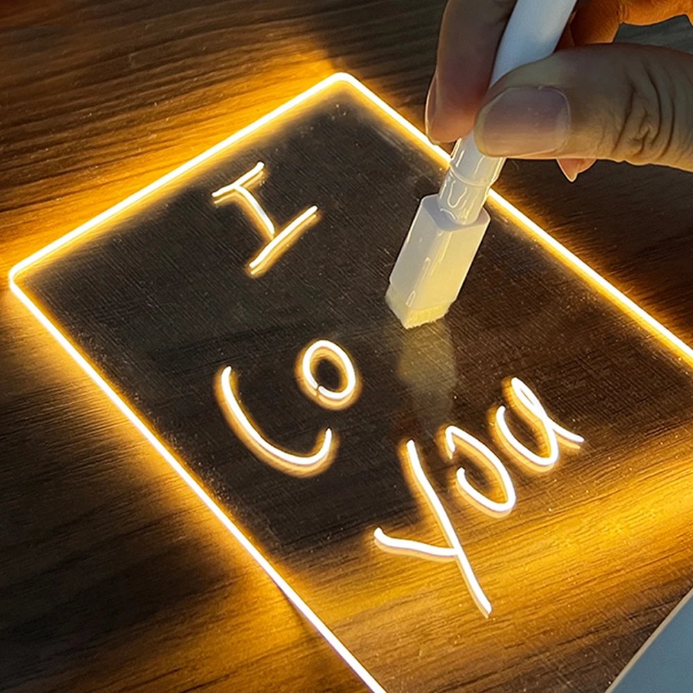 Image of Note Led Message Board With Pen 