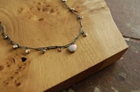Image 2 of Opal and grey diamond celestial necklace 