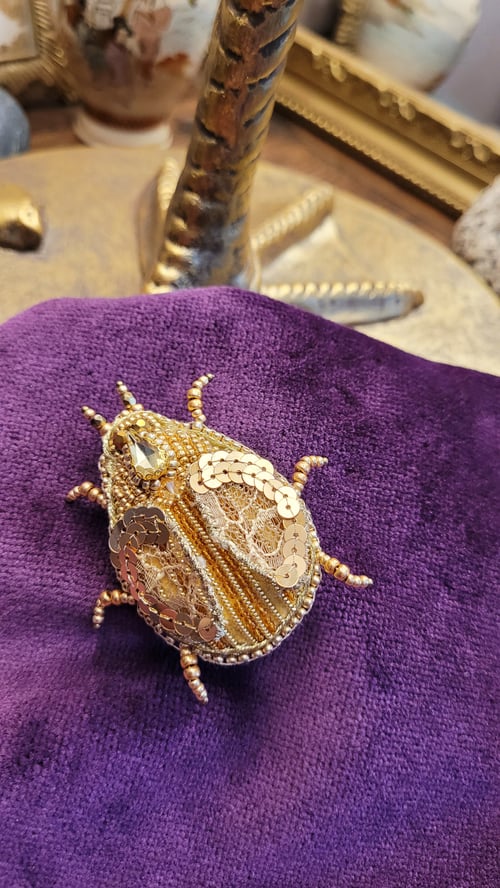 Image of Broche brodée CHRYSINA RESPLENDENS