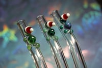 Image 2 of Santa Hat Turtle Glass Drinking Straws