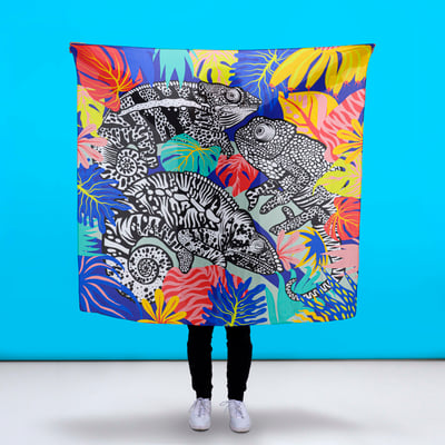 Image of Crêpe de Chine Silk Scard 130x130cm