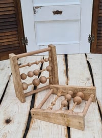 Image 1 of Handmade wooden oldschool abacus natural