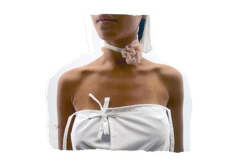 Blooming from the neck Flower Tie Image 2