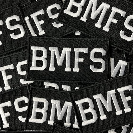 Image of BMFS EMBROIDERED PATCH - 2' X 4' INCH