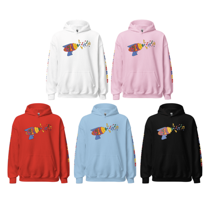 Image of Raygun Hoodie - Sleeve Text