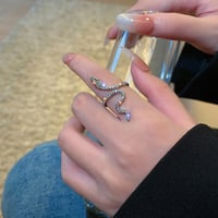diamond/rhinestone encrusted snake ring