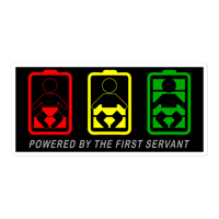 Image 1 of "Powered by The First Servant" Sticker