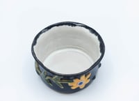 Image 2 of Medium Floral Bowl with Black Glaze