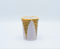 Image 2 of Yellow & Lilac Striped Mug #2