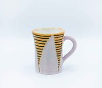 Image 1 of Yellow & Lilac Striped Mug #2