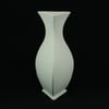  Three-Sided White Vase