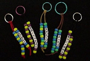 Image of Personalized Beaded Keychains