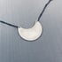 Sterling Silver Crescent Fossil Pattern Necklace Image 5