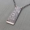 Sterling Silver Fossil Pattern Necklace