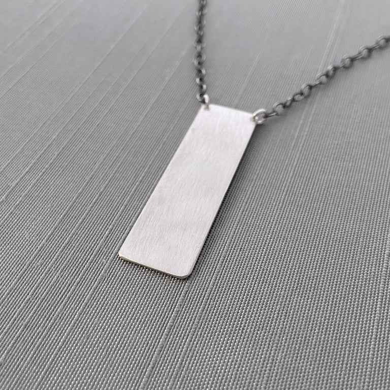 Sterling Silver Fossil Pattern Necklace Image 5