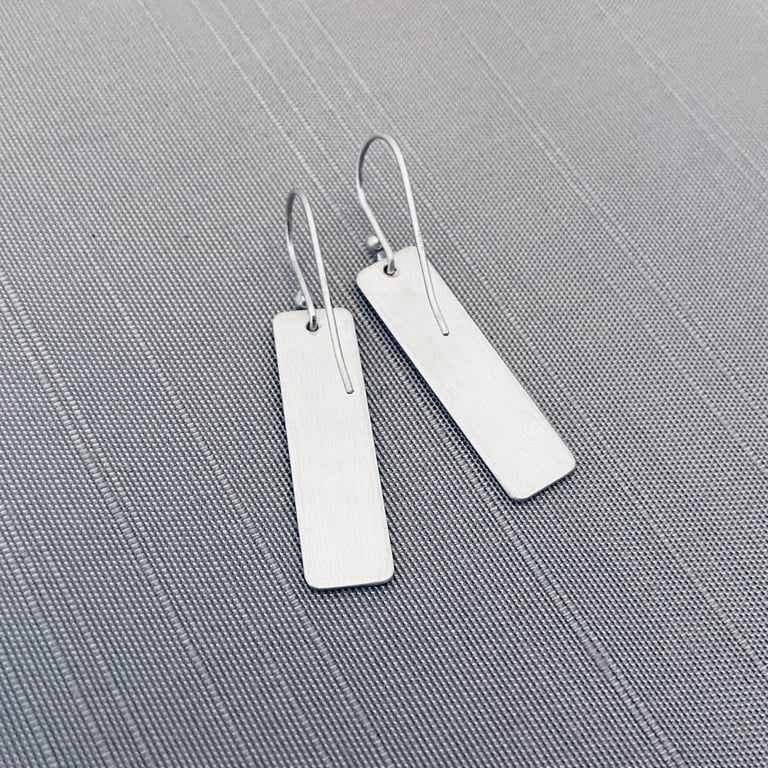 Sterling Silver Fossil Pattern Earrings Image 5