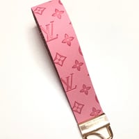 Pink Glitter LV Wristlet