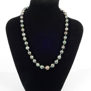 Image of Stunning Tahitian pearl necklace strand. CP1168