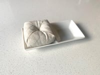 Image 2 of Porcelain Pincushion - White Diamonds